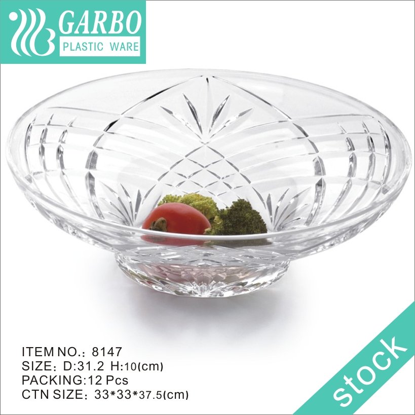 Unbreakable Large Polycarbonate Fruit Cake Plate Set of 3