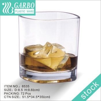 China OEM popular 15oz Recyclable & Unbreakable transparent plastic whiskey wine cup