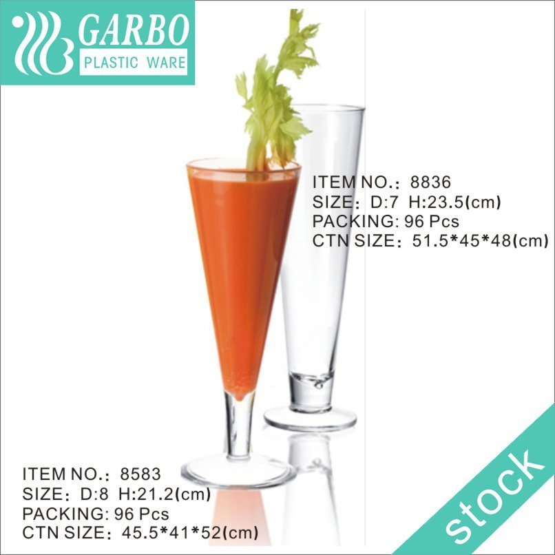 330ml cocktail drinking unbreakable plastic stemware