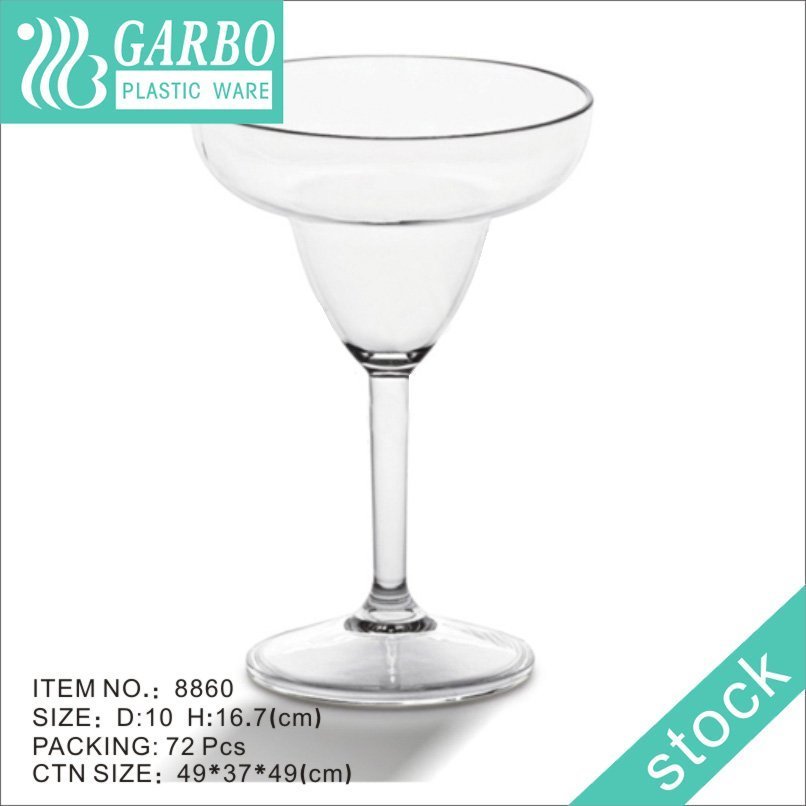 10oz juice drinking plastic stemware unbreakable for parties