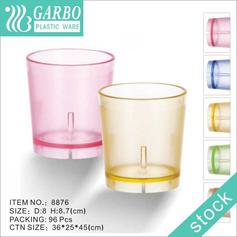 stackable clear pink 37cl 13oz polycarbonate tumbler