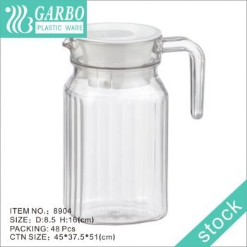 600ml Super quality durable plastic clear juice jug with airtight lid