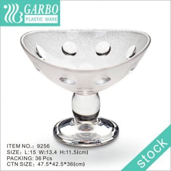 9256 High quality Clear plastic Ice Cream pudding Cup dessert cup bowls with low price