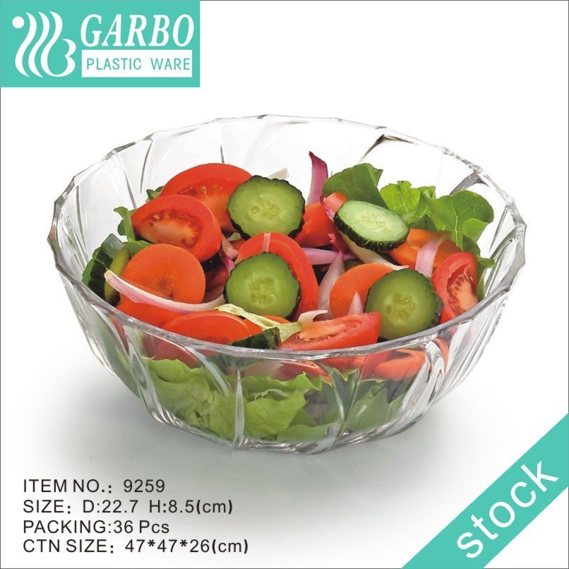 Fruit and Salad Plastic Bowl with Circle Design Plasticware