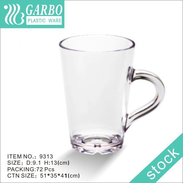 300ml Garbo Plastic Coffee Mug with Simple Design with Thick Bottom