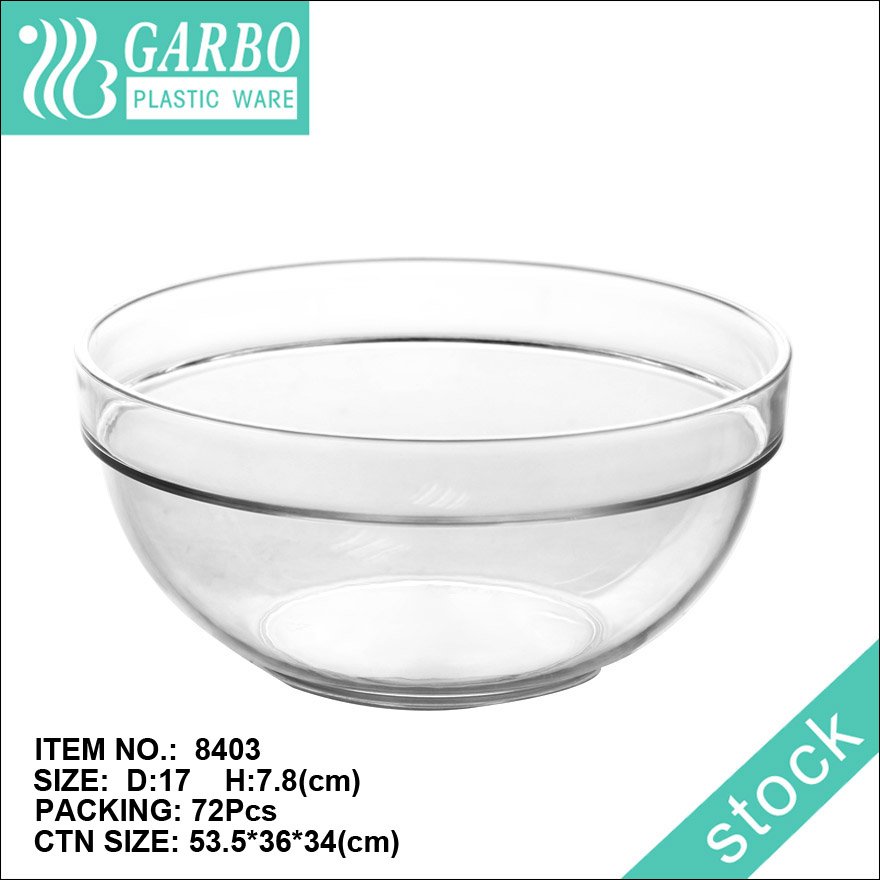 Wholesale Garbo Transparent Plastic Salad Bowl with Apple Design