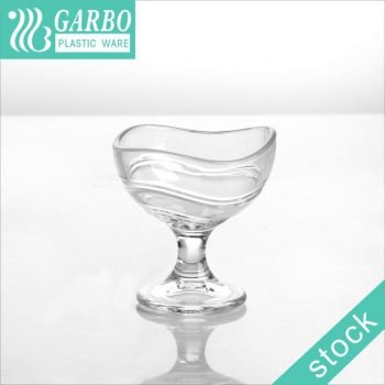 High quality crystal plastic dessert ice cream serving bowls