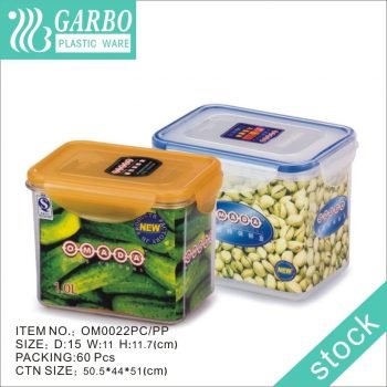 1L PC Storage Containers with Lids Plastic Food Containers Lunch Box