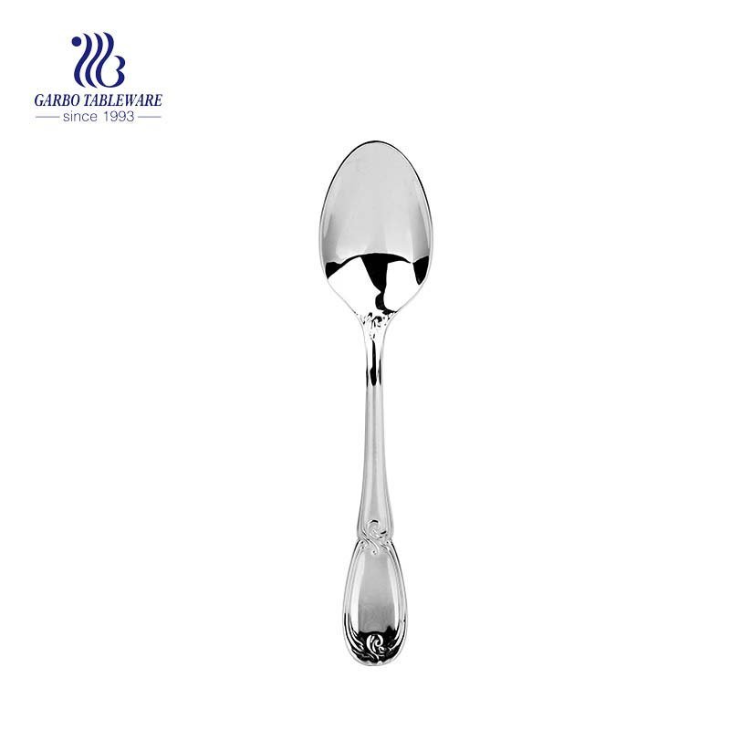 Teaspoon Square-End Handle 201 Cheap Stainless Steel Metal Spoon