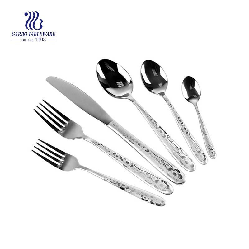 Luxury 4-Piece 18/10 Stainless Steel Cutlery Set For Hotel Home Serving Utensil Set