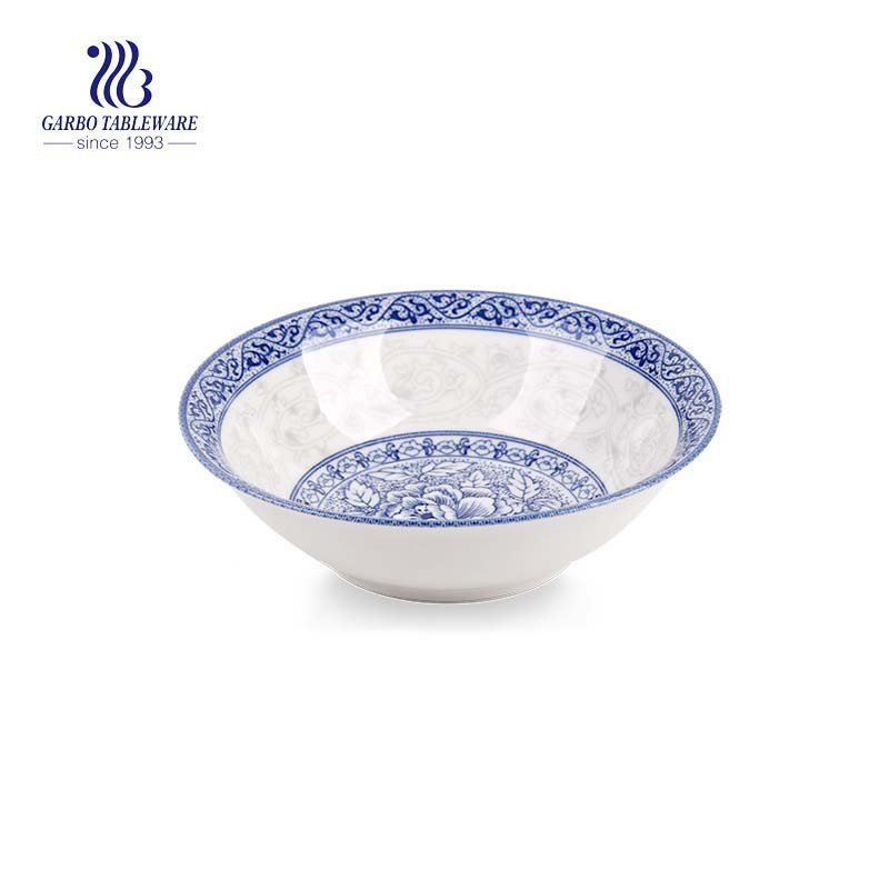 350ml Classical round decorative pattern ceramic bowl for soup