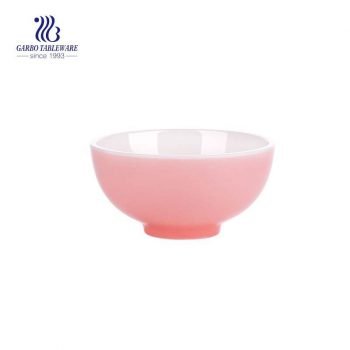 290ml hand made pink cute customized small roud porcelain ceramic bowl with factory price