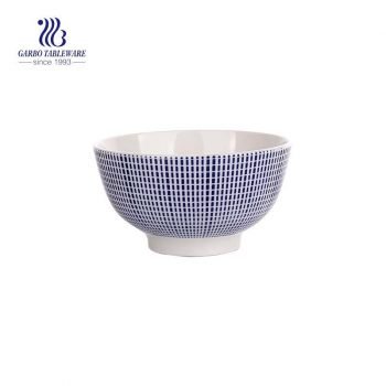 300ml wholesale best selling hand made blue white das gitter ceramic bowl