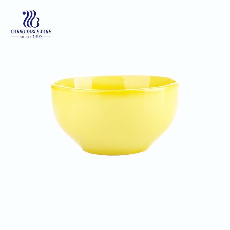 Wholesale high quality small round glazed brown light blue cereal noodle bowl with factory price