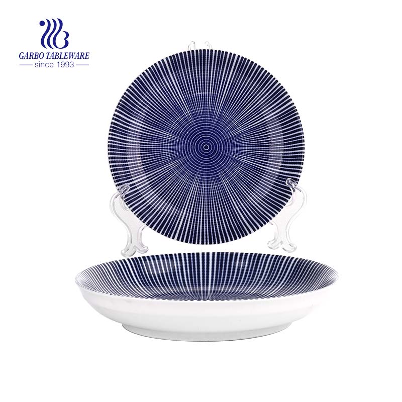 Customizable Ceramic Plate with size of 8.07”/ 205mm for Dinner Ceramic Tableware