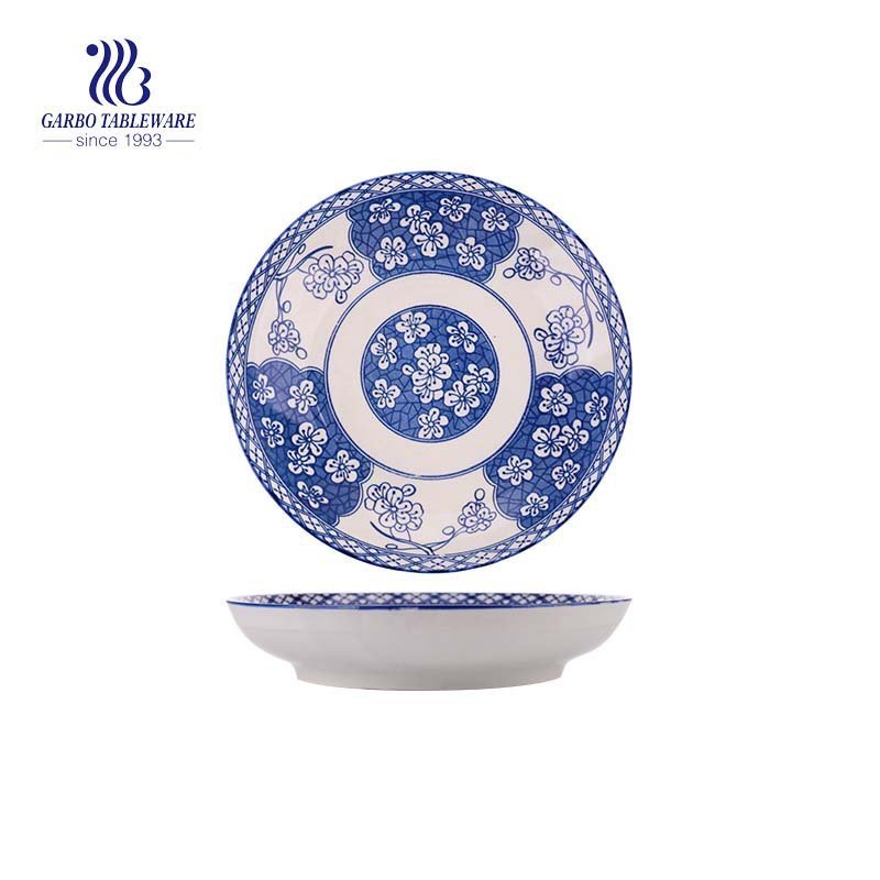 Customizable Ceramic Plate with size of 8.07”/ 205mm for Dinner Ceramic Tableware