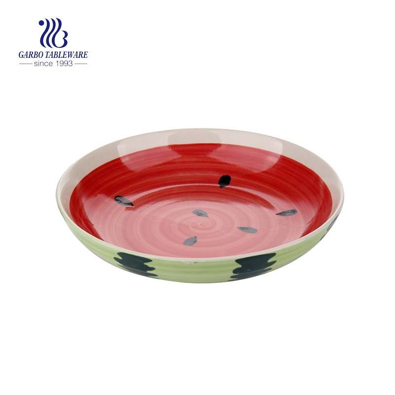 Stock Rainbow Design Stoneware Plate with size of 8.07”/ 205mm