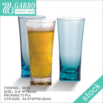 Cheap stackable broken-resistant and BPA free 500ml big plastic beer cup