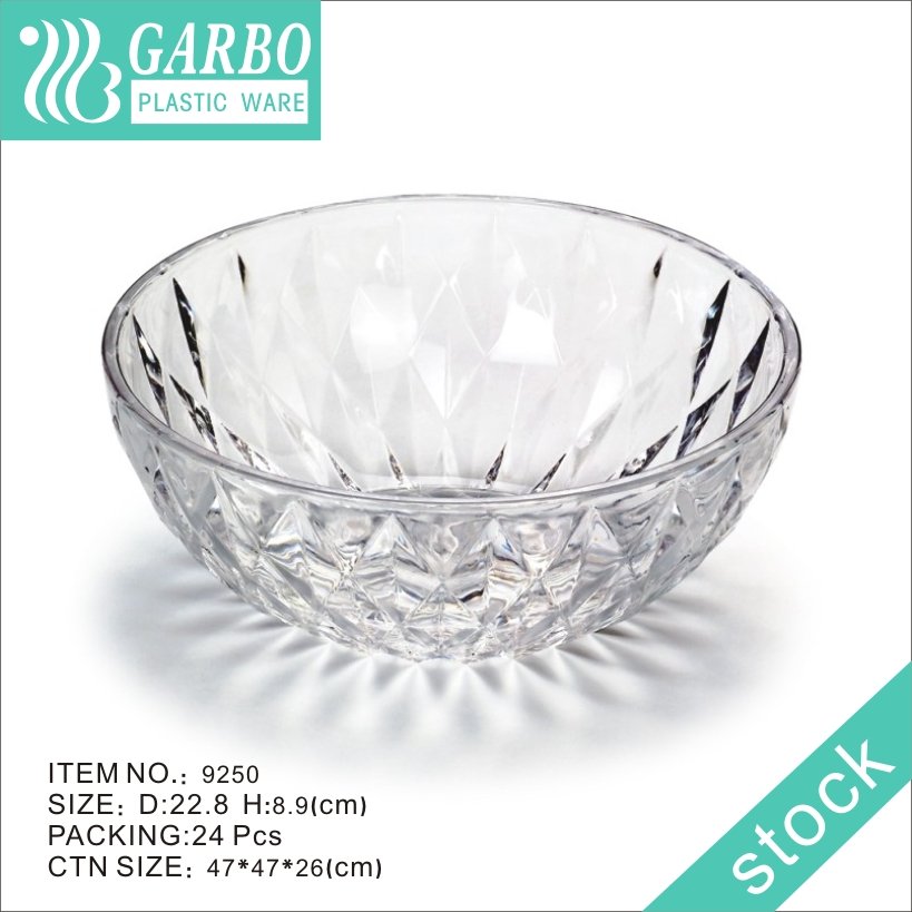 Durable plasticware restaurant use transparent 4.5inch plastic dinner bowl