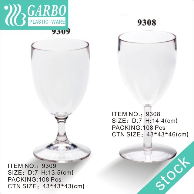 Hot-selling Plastic Goblet With Shot Stem Wonderful for Milkshake and Juice