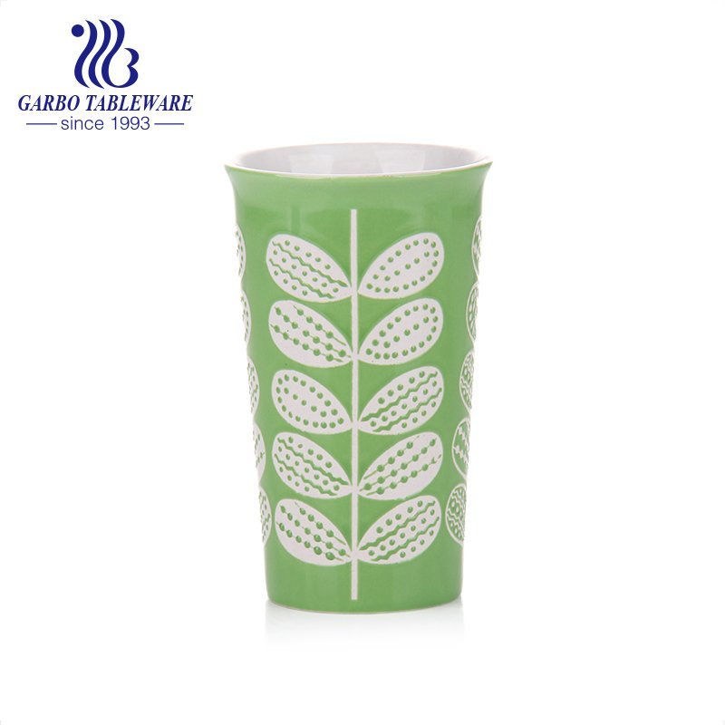 China factory Wholesale 18oz ceramic cups for drinking milk and water porcelain tumbler highball drinking cups