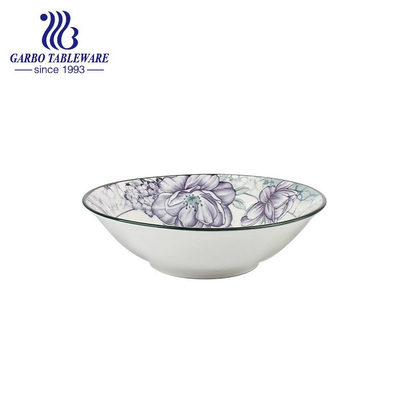 Classic underglazed color noodle bowl with factory price