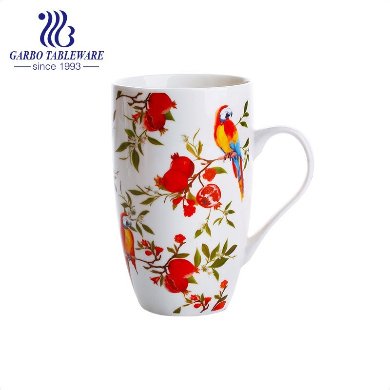 Merry christmas printing ceramic water drinking mug gift promotioan porcelain cup with handle china wholesale ceramic dinner mug