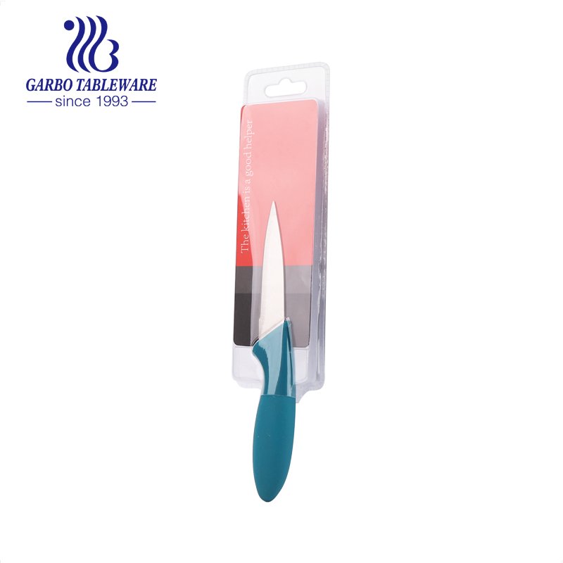 Machine Pressed 420 Material Kitchen Knife Color Customized Plastice Base Sharp Safe Usage High Quality Kitchen Knife For Home Usage