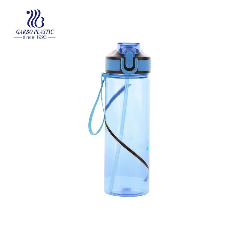 16oz New Robot-design Plastic Water Bottle with Green Color Handle