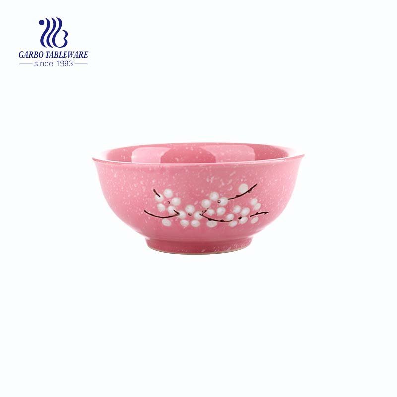 Wholesale 905ml rainbow colored heat resistant ceramic bowl for home