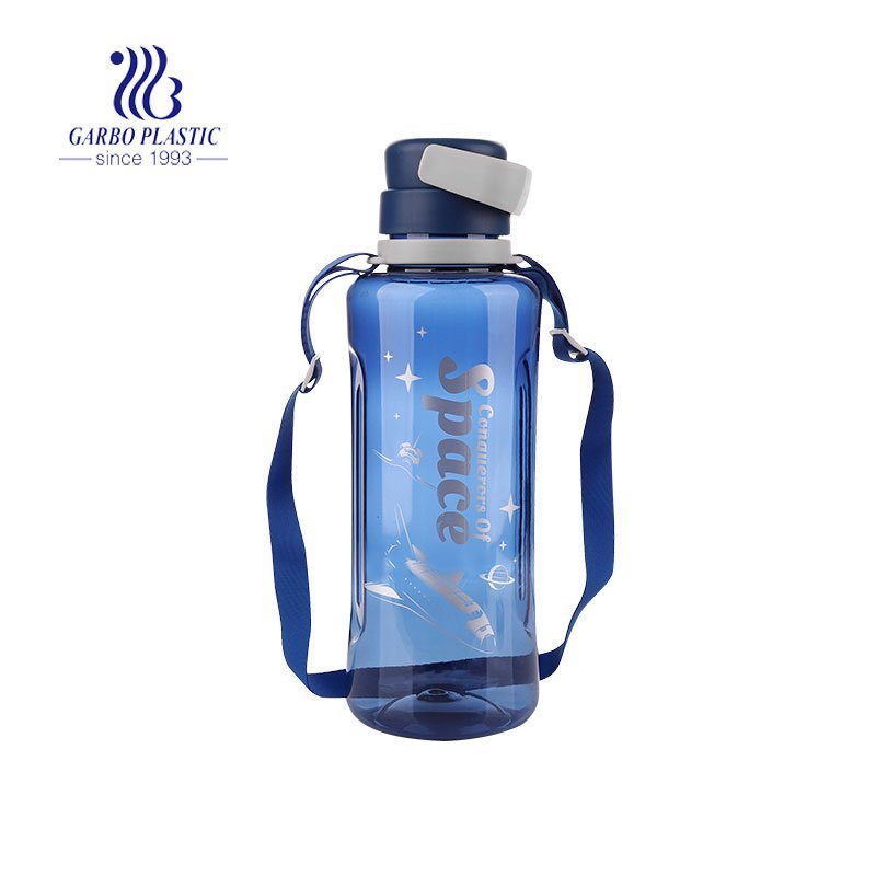 20oz water drinking brown transparent plastic bottle with a PP lid