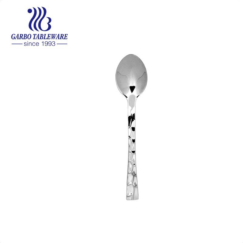 European style elegant golden plating 410 stainless steel salad mixing spoon with ceramic handle