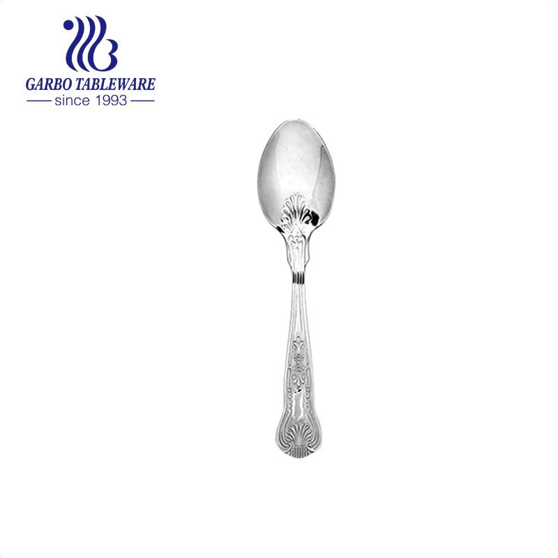 European style elegant golden plating 410 stainless steel salad mixing spoon with ceramic handle