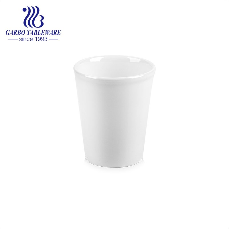 Big size plain porcelain cup with customized design wholesale