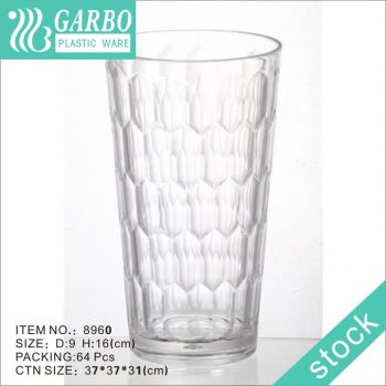 Wholesale Glass-Like Tabletop drinkware 21 oz Ice Block Polycarbonate Tumbler