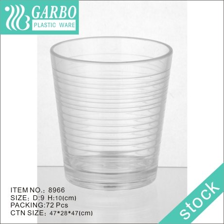 14.5oz Unbreakable Reusable Polycarbonate Plastic leaf design embossed tumbler