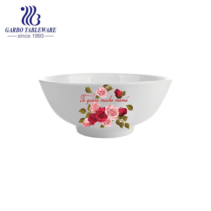 Customizable cartoon decorated ceramic big bowl with factory price