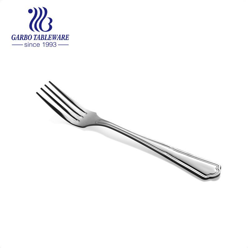 Wholesale stainless steel 18/0 classic dinner forks hand polished steak beefe meat forks silver flatware