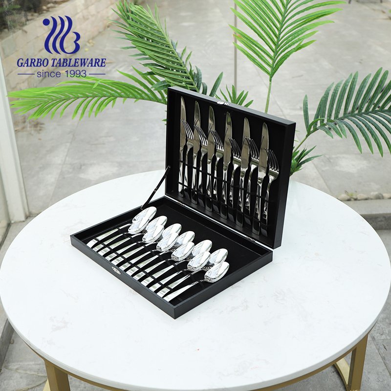 24-Piece Silverware Set 18/8 Stainless Steel Flatware Cutlery Set Mirror Polish Utensil with Gift case