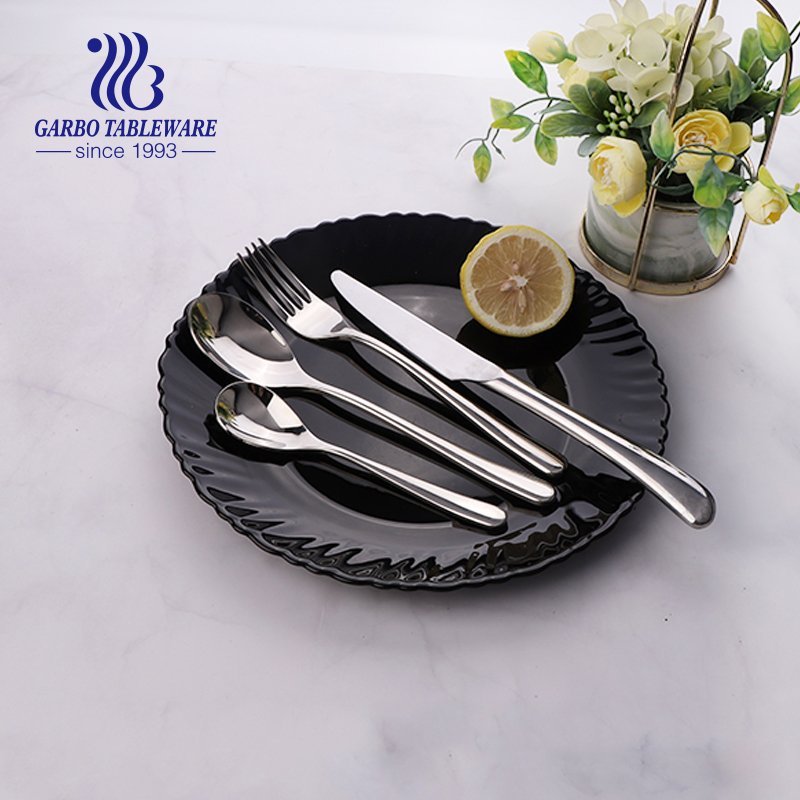 Square shape 16 pieces flatware set premium 430 stainless steel set perfect for restaurants