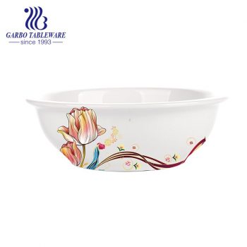 Best selling style 8inch round shape big size soup bowl with customizable decal