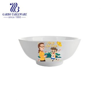 Customizable cartoon decorated ceramic big bowl with factory price