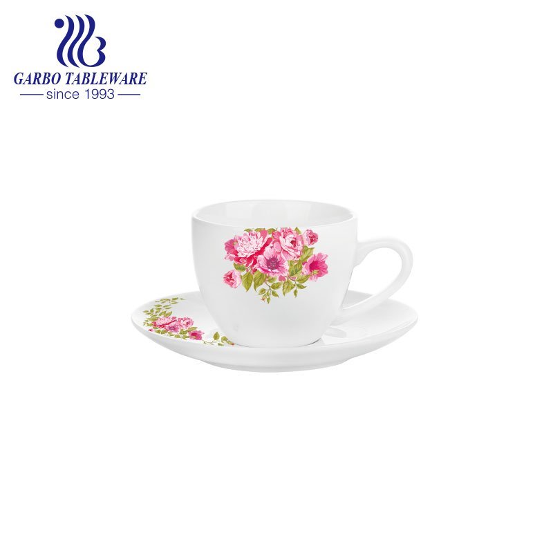 new flower design new bone china coffee cup and saucer set