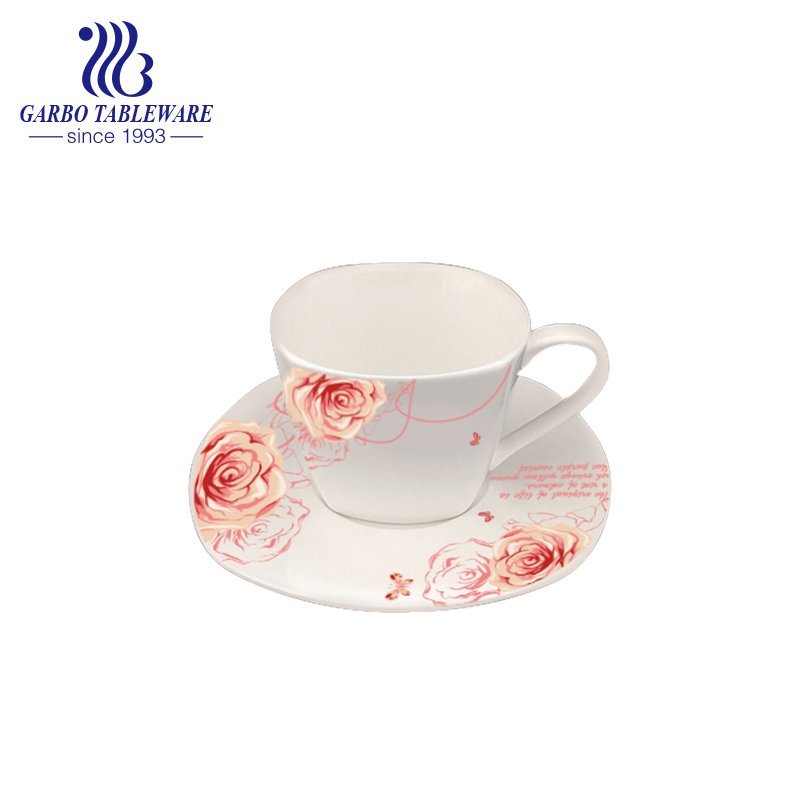 high quality new bone china cup and saucer set with design