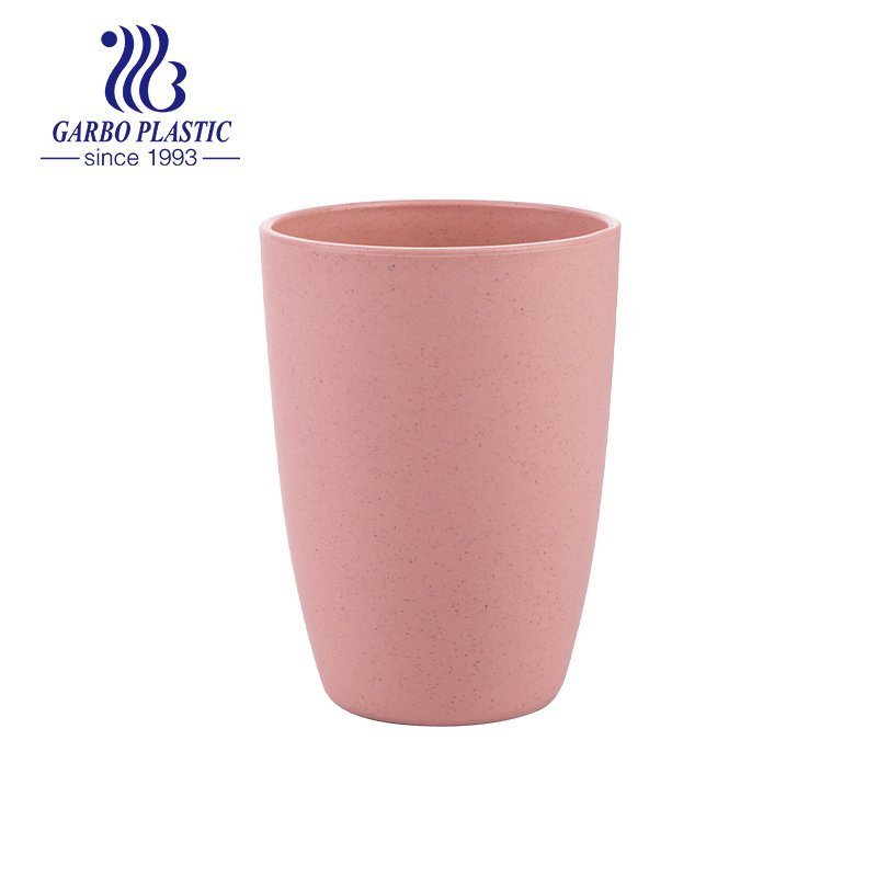 High quality 14oz dishwasher safe wheat straw reusable drinking tumbler