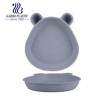 7.5″ bear shaped wheat straw kids plates with Eco-friendly material perfect for breakfast soup servings