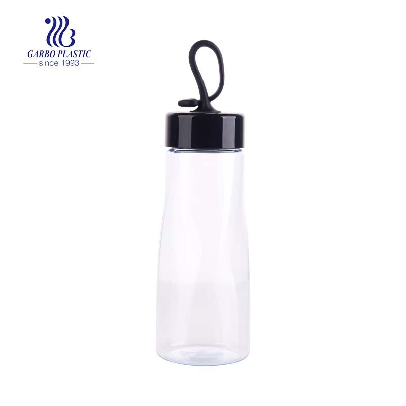 400ml safe BPA free portable lovely plastic water bottle with silicone handle