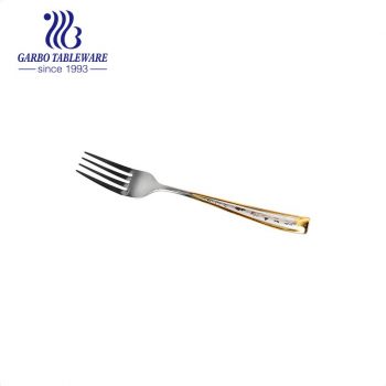 Restaurant cake forks stainless steel 13/0 small fork with electroplated handle cheap mirror polished flatware