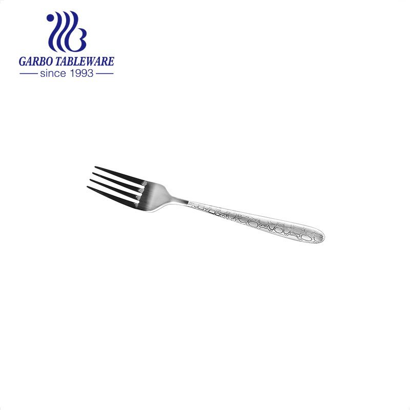 Restaurant cake forks stainless steel 13/0 small fork with electroplated handle cheap mirror polished flatware