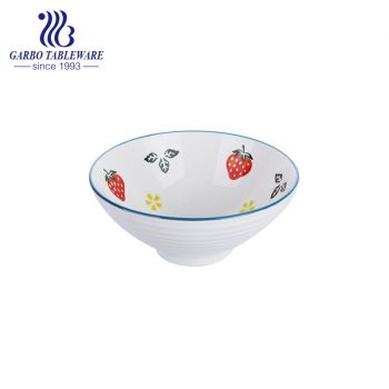 1000ml Fruit series hand-painted ceramic bowl for Microwave oven